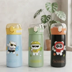 Stainless Steel Straw Thermos Water Bottle