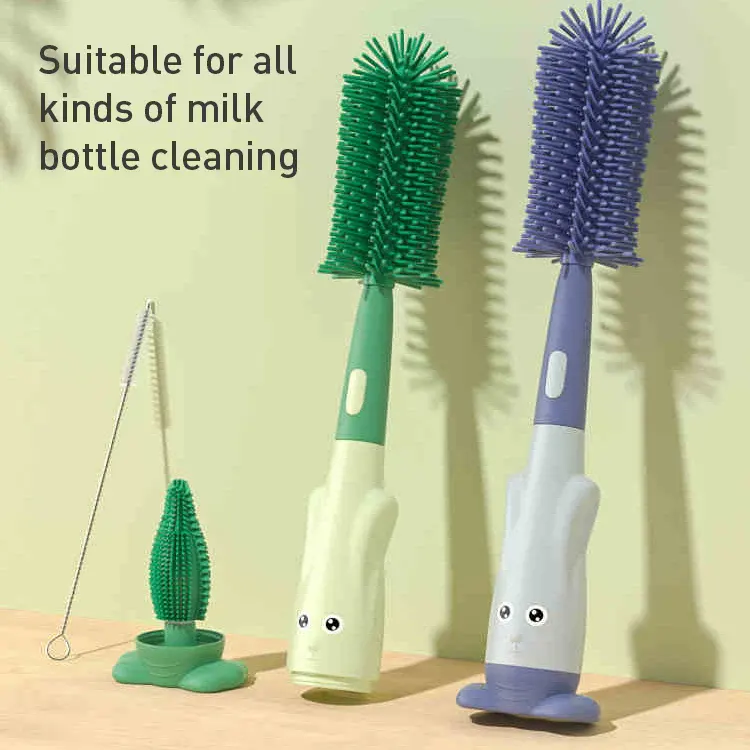 3 in 1 Silicone Feeder and Nipple Cleaning Brush - Image 3