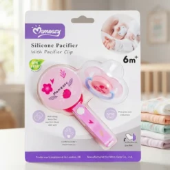 Alternative view of Momeasy Silicone Pacifier with Clip 6m+