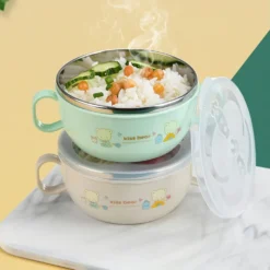 Alternative view of Stainless Steel Baby Feeding Bowl with Spoon