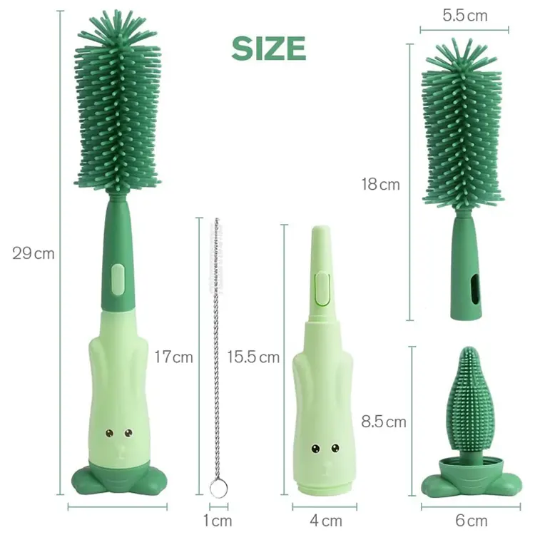 3 in 1 Silicone Feeder and Nipple Cleaning Brush - Image 4