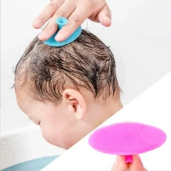 Alternative view of Apple Bear Baby Silicone Shampoo Brush