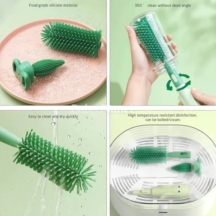 3 in 1 Silicone Feeder and Nipple Cleaning Brush - Image 5