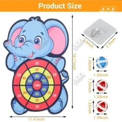 Alternative view of Sticky Ball Dart Board Interactive Game