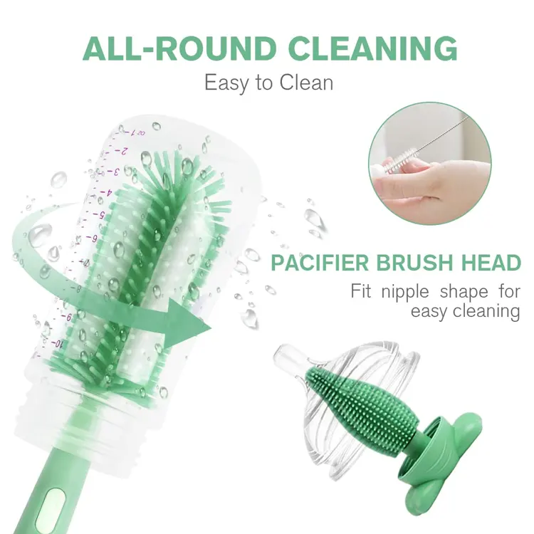 3 in 1 Silicone Feeder and Nipple Cleaning Brush - Image 6