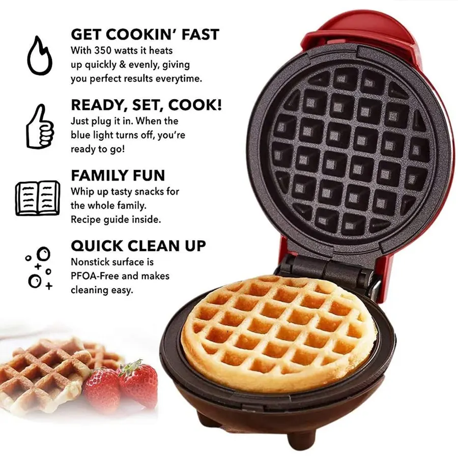 Mini Waffle Maker - Best Home Baking Machine for Children - Image 3