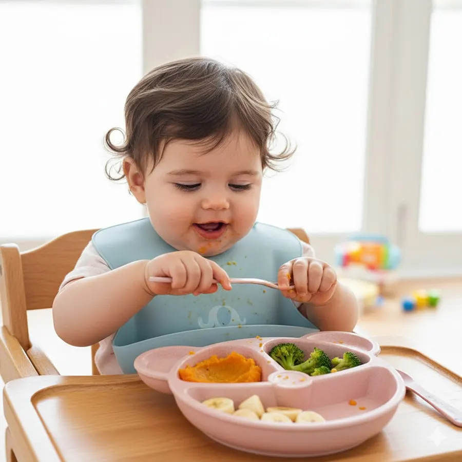 Wheat Bear Feeding Set with Spoon & Fork - Image 4
