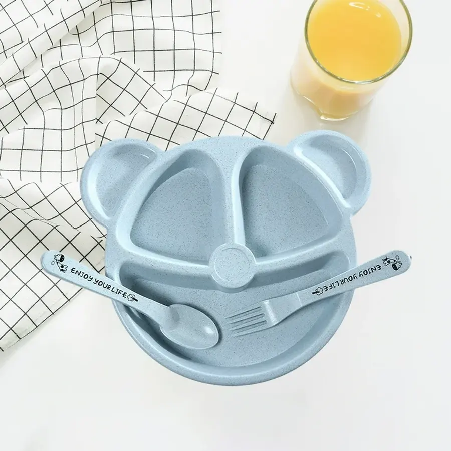 Wheat Bear Feeding Set with Spoon & Fork - Image 5