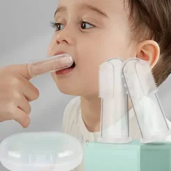 Apple Bear Baby Silicone Finger Toothbrush