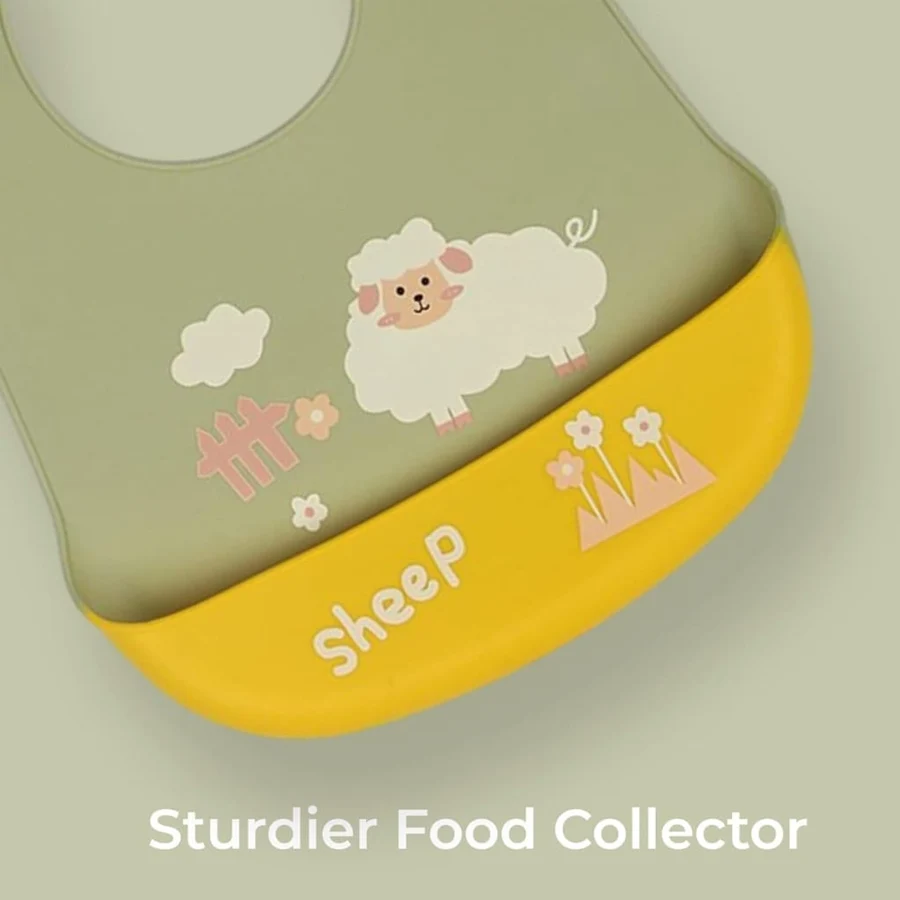 Premium Silicone Tray Bibs For Baby - Image 3