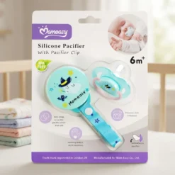 Momeasy Silicone Pacifier with Clip 6m+