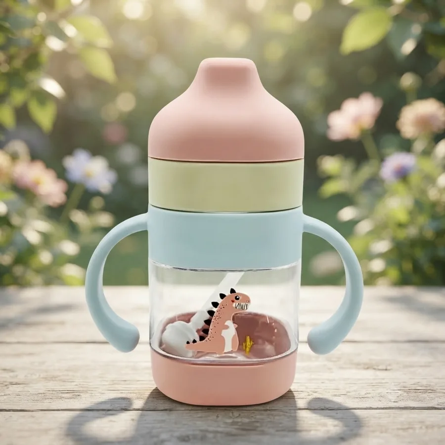 Drop Resistant Cute Dino Baby Mum Pot - 220ml