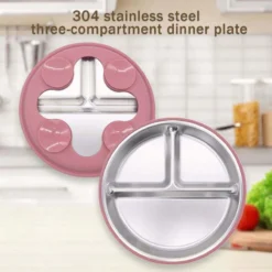 Steel Silicone Suction Plate for Baby