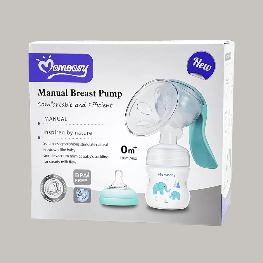 Momeasy Manual Breast Pump with 120ml Feeder - Image 4