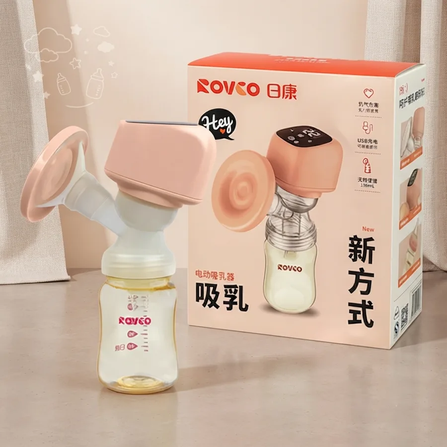 Rovco Electric Breast Pump with 180ml Feeder
