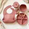 Full Silicone Feeding Set Mauve